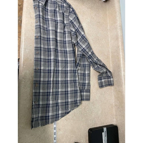 Boss Hugo Boss Shirt Mens XL Gray Button Down Long Sleeve Plaid Career Top - Picture 6 of 7